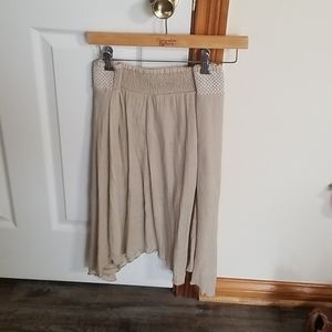 High Low Flowy Tan Skirt